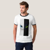 Split Cat Ästhetik T-Shirt (Vorne ganz)