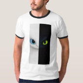 Split Cat Ästhetik T-Shirt (Vorderseite)