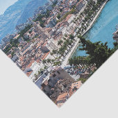 Split city seafront aerial view, Dalmatia, Croatia Seidenpapier (Ausschnitt)