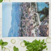 Split City Seafront aerial view, Dalmatien, Kroati Geschirrtuch (Gefaltet)