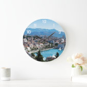 Split City Seafront aerial view, Dalmatien, Kroati Große Wanduhr (Zuhause)