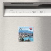 Split City Seafront aerial view, Dalmatien, Kroati Magnet (In Situ (Geschirrspüler))