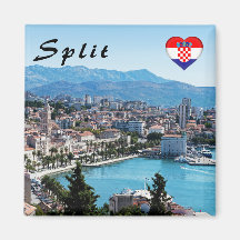 Split City Seafront aerial view, Dalmatien, Kroati