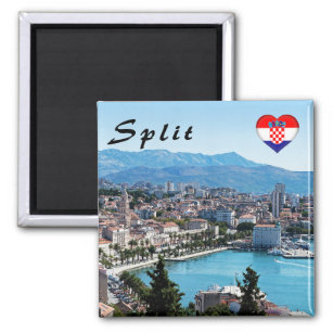 Split City Seafront aerial view, Dalmatien, Kroati Magnet