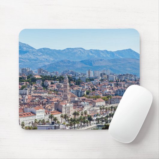 Split City Seafront aerial view, Dalmatien, Kroati Mousepad (Mit Mouse)