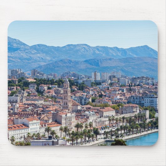 Split City Seafront aerial view, Dalmatien, Kroati Mousepad (Vorne)