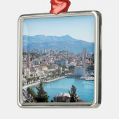 Split City Seafront aerial view, Dalmatien, Kroati Ornament Aus Metall (Links)