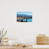 Split City Seafront aerial view, Dalmatien, Kroati Poster (Küche)