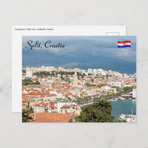 Split City Seafront aerial view, Dalmatien, Kroati Postkarte