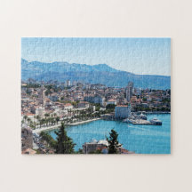 Split City Seafront aerial view, Dalmatien, Kroati