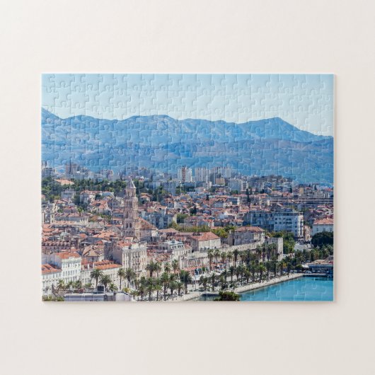 Split City Seafront aerial view, Dalmatien, Kroati Puzzle (Horizontal)