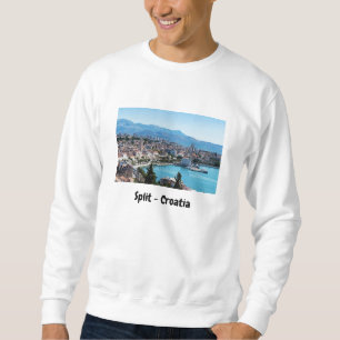 Split City Seafront aerial view, Dalmatien, Kroati Sweatshirt