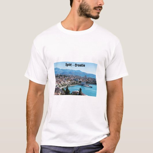 Split City Seafront aerial view, Dalmatien, Kroati T-Shirt (Vorderseite)