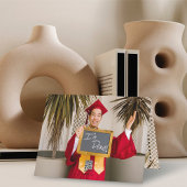 Split Colors Modern Gold Sketch Abschluss Foto Dankeskarte