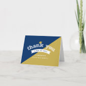 Split Colors Modern White Sketch Abschluss Foto Dankeskarte (Vorderseite)