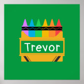 Split Crayon Box Personalisiert Kids Poster (Vorne)