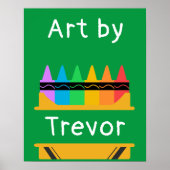 Split Crayon Box Personalisiert Kids Poster (Vorne)