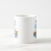Split Croatia Dalmatien Wasserfarbe Kaffeetasse (Mittel)