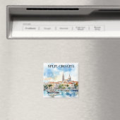 Split Croatia Dalmatien Wasserfarbe Magnet (In Situ (Geschirrspüler))