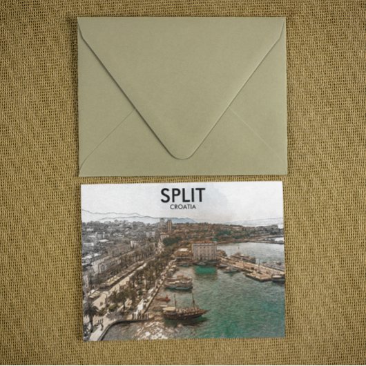 Split Croatia Küstensicht Postkarte