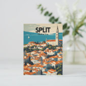 Split Croatia Nostalgische Reisen Kunst, Kultur un Postkarte (Stehend Vorderseite)