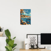 Split Croatia Reisen Vintag Poster (Heimbüro)