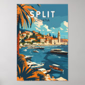 Split Croatia Reisen Vintag Poster (Vorne)