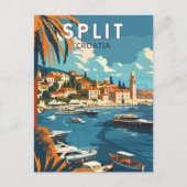 Split Croatia Reisen Vintag Postkarte (Vorderseite)