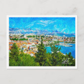 Split Croatia Schöne Öl Paint Landschaft Postkarte (Vorderseite)