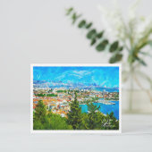 Split Croatia Schöne Öl Paint Landschaft Postkarte (Stehend Vorderseite)