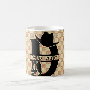 Split 'D' Cowboy Monogram Kaffeetasse