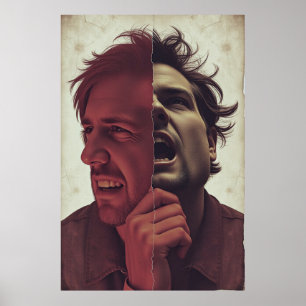 Split Decision - Inner Chaos Portrait Print Poster