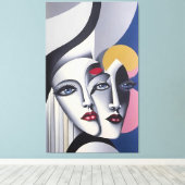 Split Decision - Ken Gage Surrealer Poster Leinwanddruck (Insitu (Holzboden))