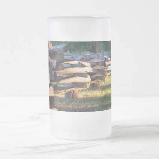 Split Eisenbahnzaun Mattierte Glasbierbläser Tasse (Mittel)