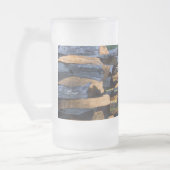 Split Eisenbahnzaun Mattierte Glasbierbläser Tasse (Links)