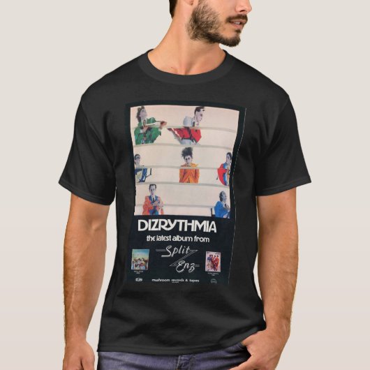 Split Enz Dizrythmia PosterSticker V-Neck T - Shir T-Shirt (Vorderseite)