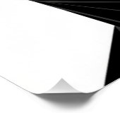 Split Face Low Poly Geometric Line Art Poster (Ecke)
