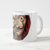 Split Face Mask Money Heist Jumbo-Tasse (Vorderseite Rechts)