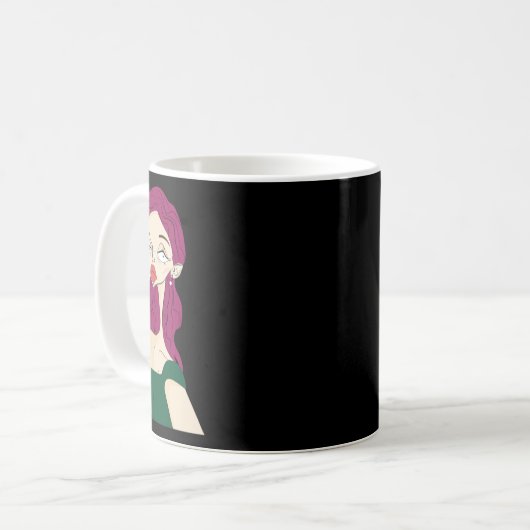 Split Girl Sticker Kaffeetasse (Vorderseite Links)