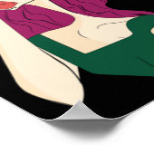 Split Girl Sticker Poster (Ecke)