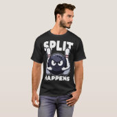 Split Happens Bowling Funny T-Shirt (Vorne ganz)