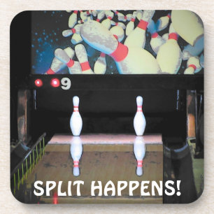 Split Happens Bowling Liga Untersetzer