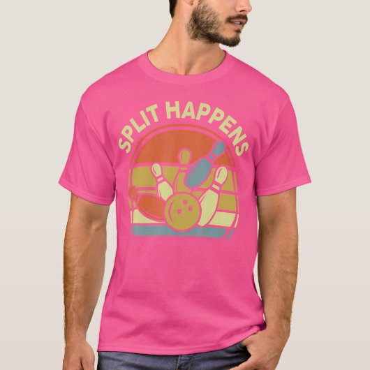 Split Happens Bowling - Lustiger Vater Frauen Männ T-Shirt (Vorderseite)