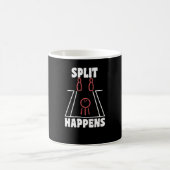 Split Happens Bowling Sarcasm Bowler Ball Skittles Kaffeetasse (Mittel)