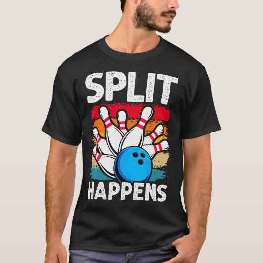 Split Happens Bowling T-Shirt (Vorderseite)