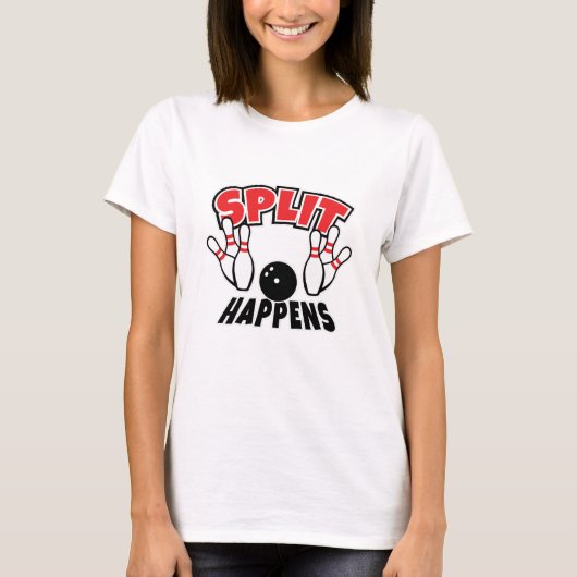 Split Happens Bowling T - Shirt (Vorderseite)