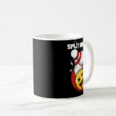 Split Happens Funny Bowling Bowler Kaffeetasse (VorderseiteRechts)