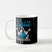 Split Happens Funny Bowling Kaffeetasse (Links)