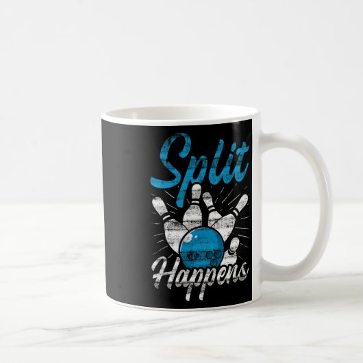 Split Happens Funny Bowling Kaffeetasse (Rechts)