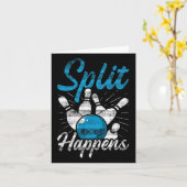 Split Happens Funny Bowling Karte (Gelbe Blume)